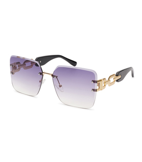 Randlose trendige Sonnenbrille für Damen, in 2 Farben sortiert