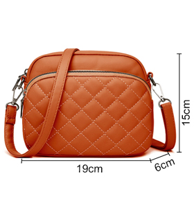 Handtasche aus Polyurethanfür Damen in cognac