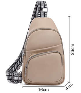 Handtasche aus Polyurethanfür Damen in kahki