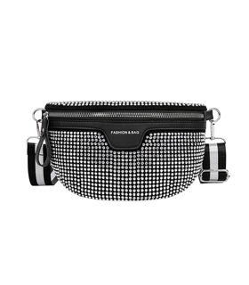 Handtasche aus Polyurethanfür Damen in schwarz